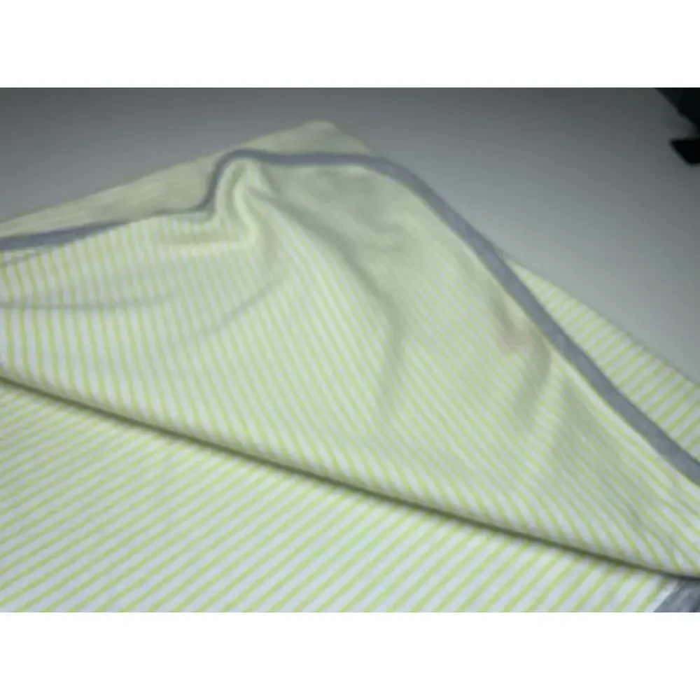 Carters Precious Firsts Lime Green Baby Blanket Swaddle Cotton Stretch Knit READ